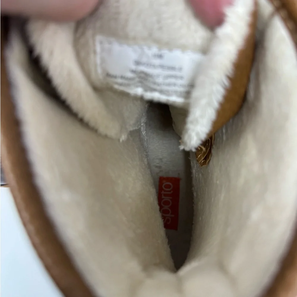 Sporto Women’s Boots Size 10 Faux Fur‎ Lining Blue Brown Exterior